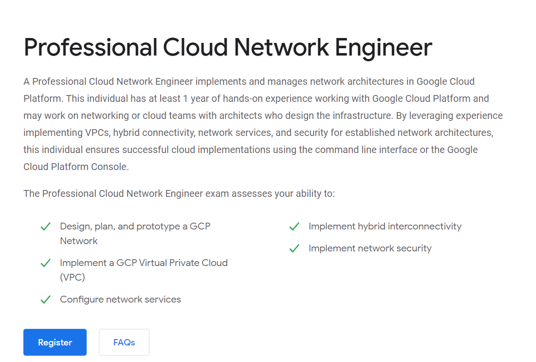 Cloud Certifications: GC Professional Cloud Network Engineer | Pluralsight