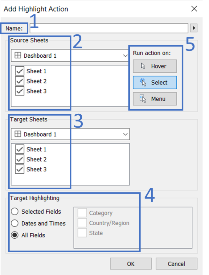 Configuring Dashboard Actions in Tableau 3