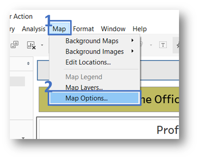 Map Options Menu