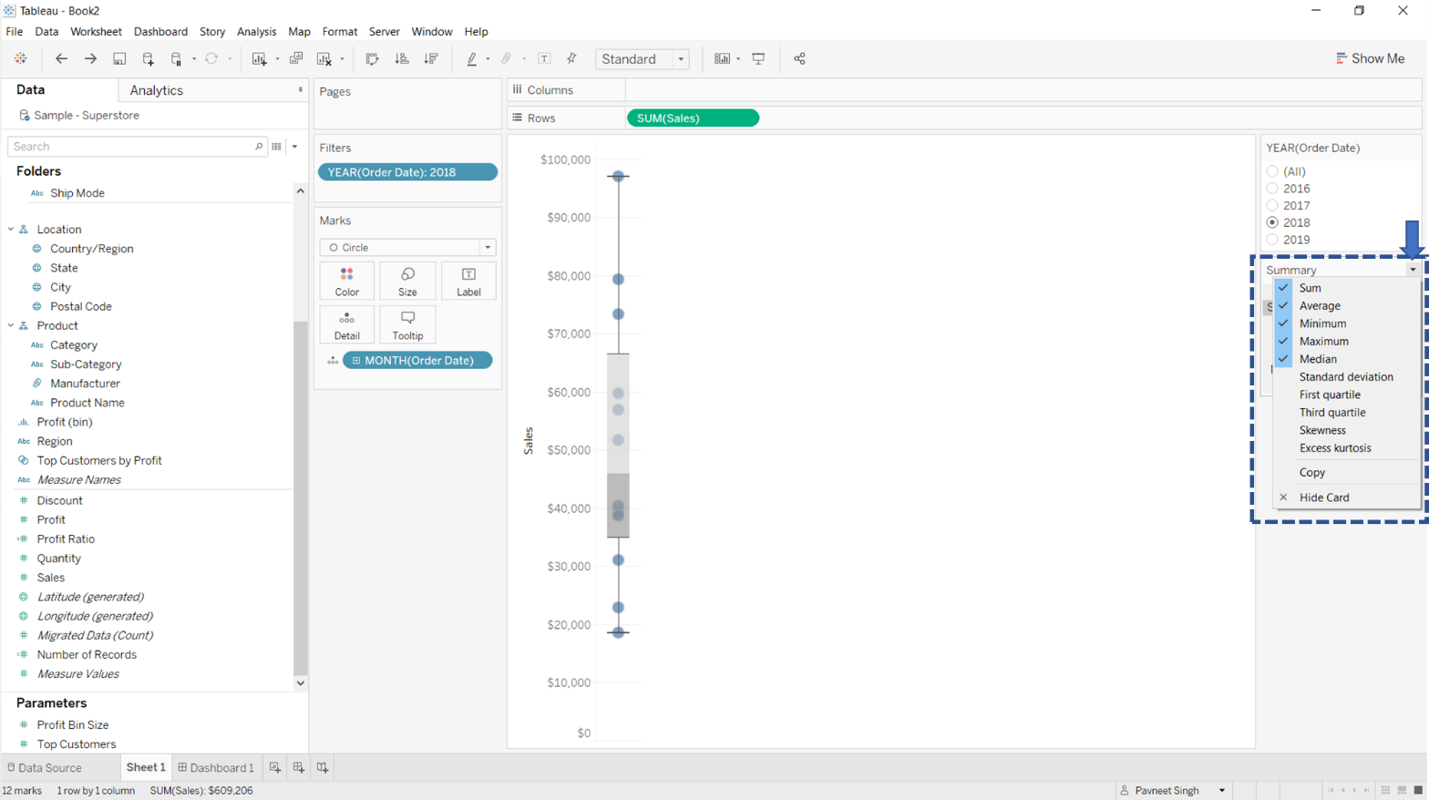 Adding advanced metrics to the Summary Card