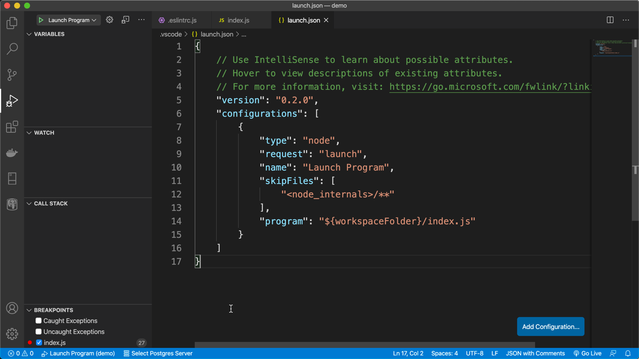 visual studio code install node.js