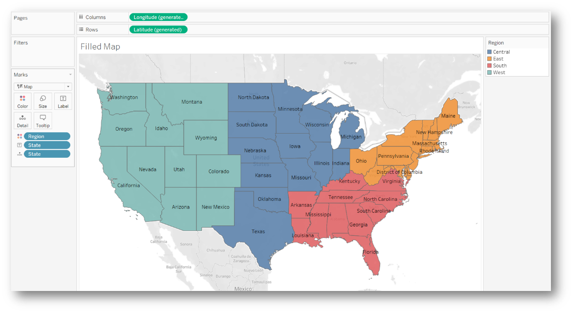 Filled Map