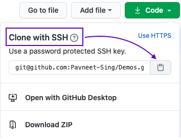 copy ssh key