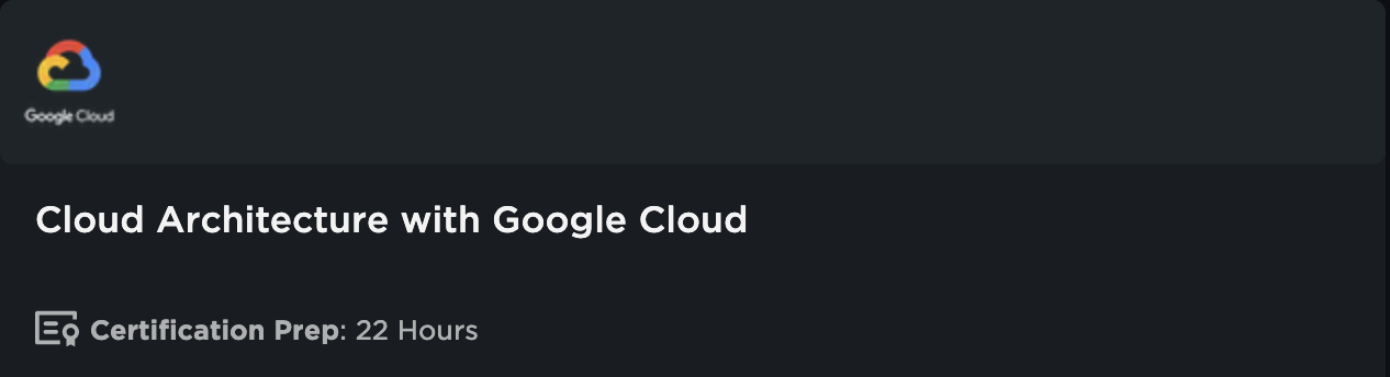 Cloud Certifications: GC Professional Cloud Architect | Pluralsight