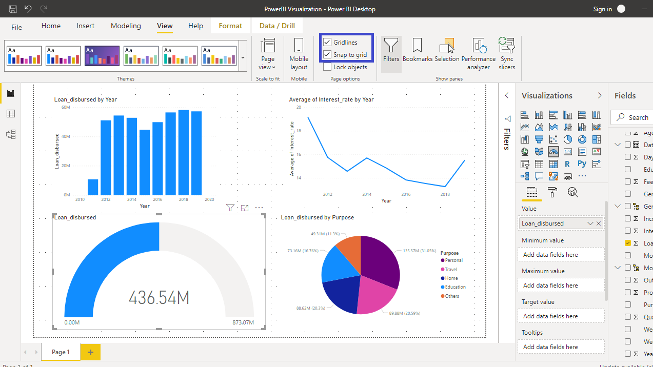 Aligning Charts with Gridlines in Power BI | Pluralsight