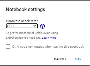 notebook settings