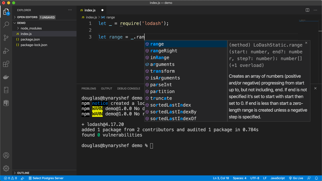 visual studio code java script